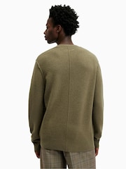 AllSaints Green Statten Crew Jumper - Image 7 of 8