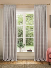 Joules Blue/Creme Floral Foulard Lined Pencil Pleat Pencil Pleat Curtains - Image 1 of 3