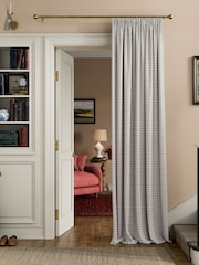 Joules Blue/Creme Floral Foulard Lined Pencil Pleat Pencil Pleat Curtains - Image 2 of 3