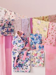Cath Kidston Painted Pansies Tea 100% Cotton Towels Set Of 4 - Image 2 of 2