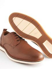 Tan/Brown Leather Derby Shoes - Image 7 of 7