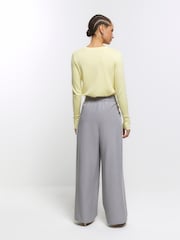 River Island Grey Side Stripe Tailored Trousers - Image 2 of 4