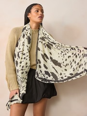 Yellow Dalmation Print Lightweight Scarf - Image 2 of 7