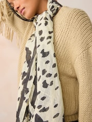 Yellow Dalmation Print Lightweight Scarf - Image 4 of 7