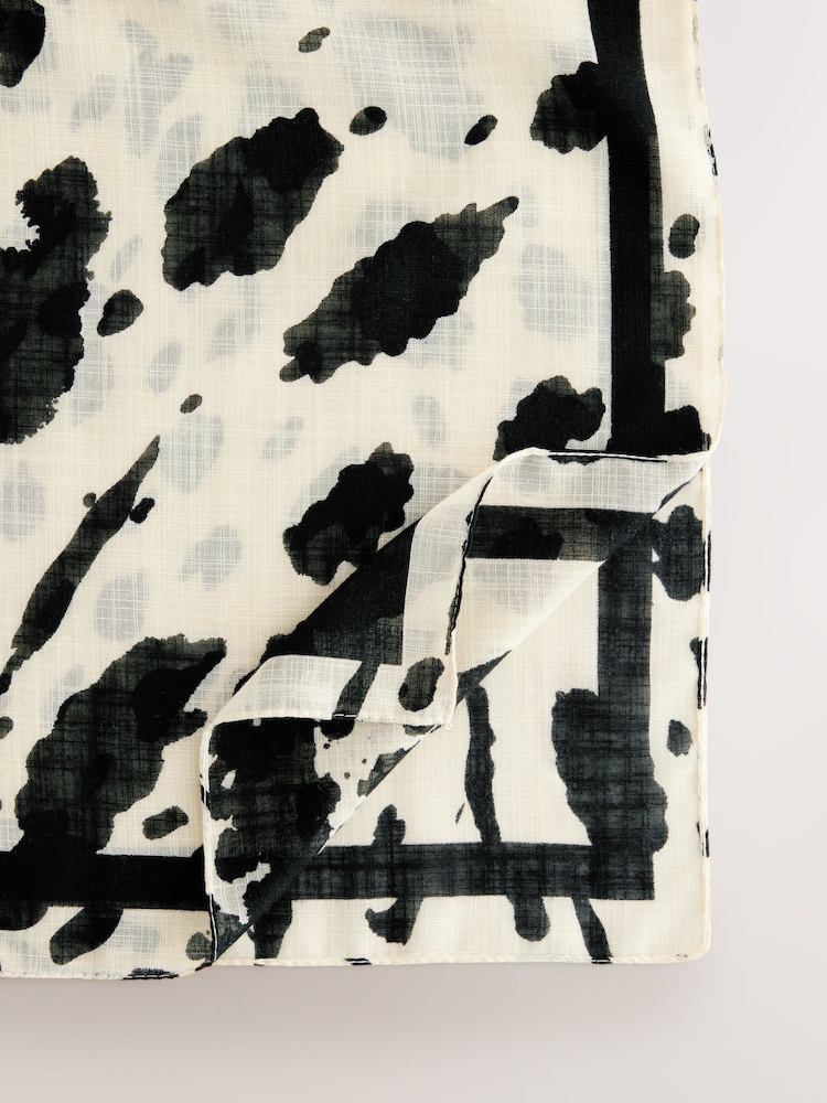 Yellow Dalmation Print Lightweight Scarf - Image 7 of 7