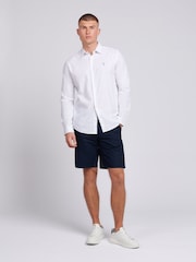 U.S. Polo Assn. White Linen Blend Mens Shirt - Image 3 of 7