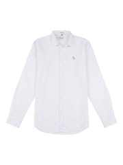 U.S. Polo Assn. White Linen Blend Mens Shirt - Image 6 of 7