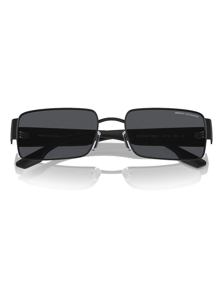 Armani Exchange Ax2052S Rectangle Black Sunglasses - Image 5 of 5