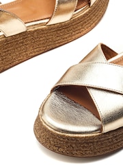 Metallic - Moda in Pelle Pashyn Riemensandalen mit Keilsohle - Bild 4 von 4
