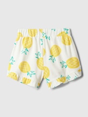 Gap Yellow Pineapple Pull On Ruffle Shorts (Newborn-5yrs) - Image 2 of 2