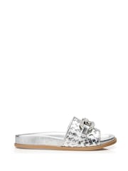 Moda in Pelle Ocarina Glitz Trim Woven Black Mules - Image 1 of 4