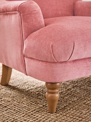 Laura Ashley Baron Chenille Old Rose Pink Clipsham Accent Chair - Image 2 of 8