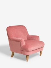 Laura Ashley Baron Chenille Old Rose Pink Clipsham Accent Chair - Image 4 of 8