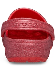 Crocs Red Classic Glitter Clogs - Image 2 of 6