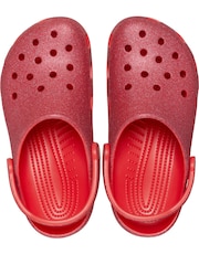 Crocs Red Classic Glitter Clogs - Image 5 of 6