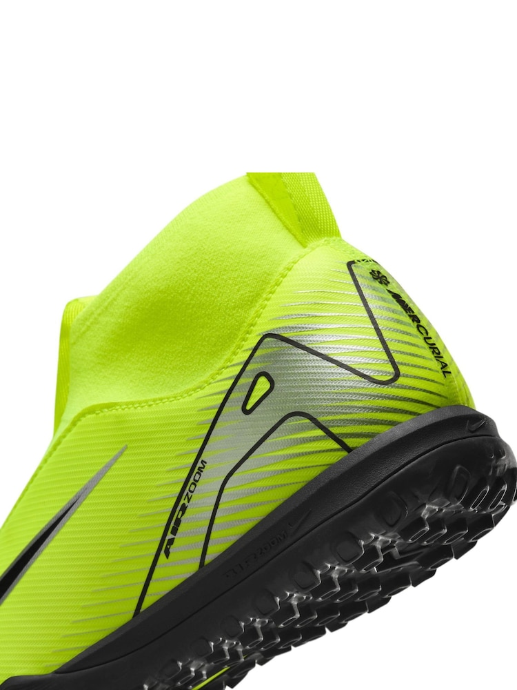 Nike Yellow Kids Mercurial Zoom Superfly 10 Academy Turf Football Boots - Image 8 of 8