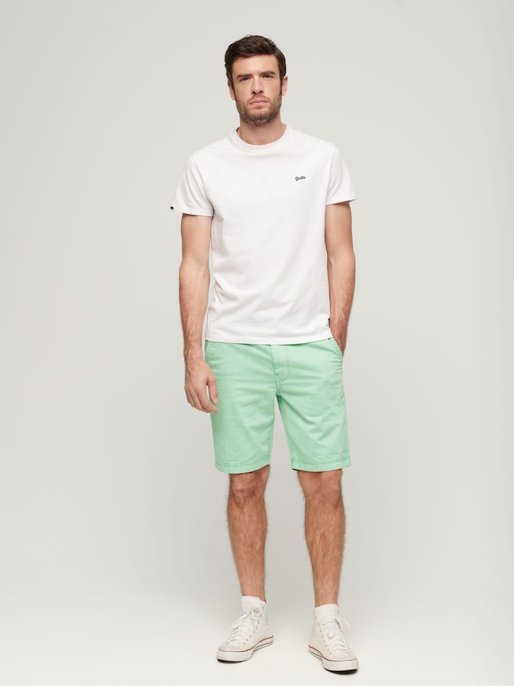Superdry Light Green Officer Chino Shorts - Image 2 of 4