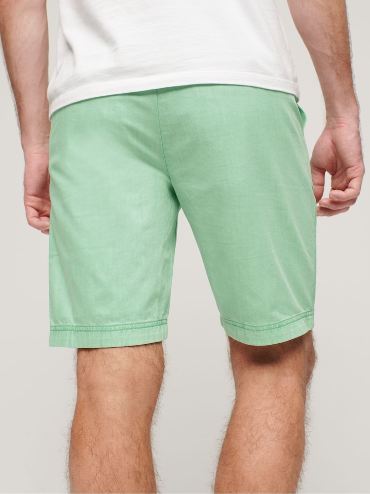 Superdry Light Green Officer Chino Shorts - Image 3 of 4
