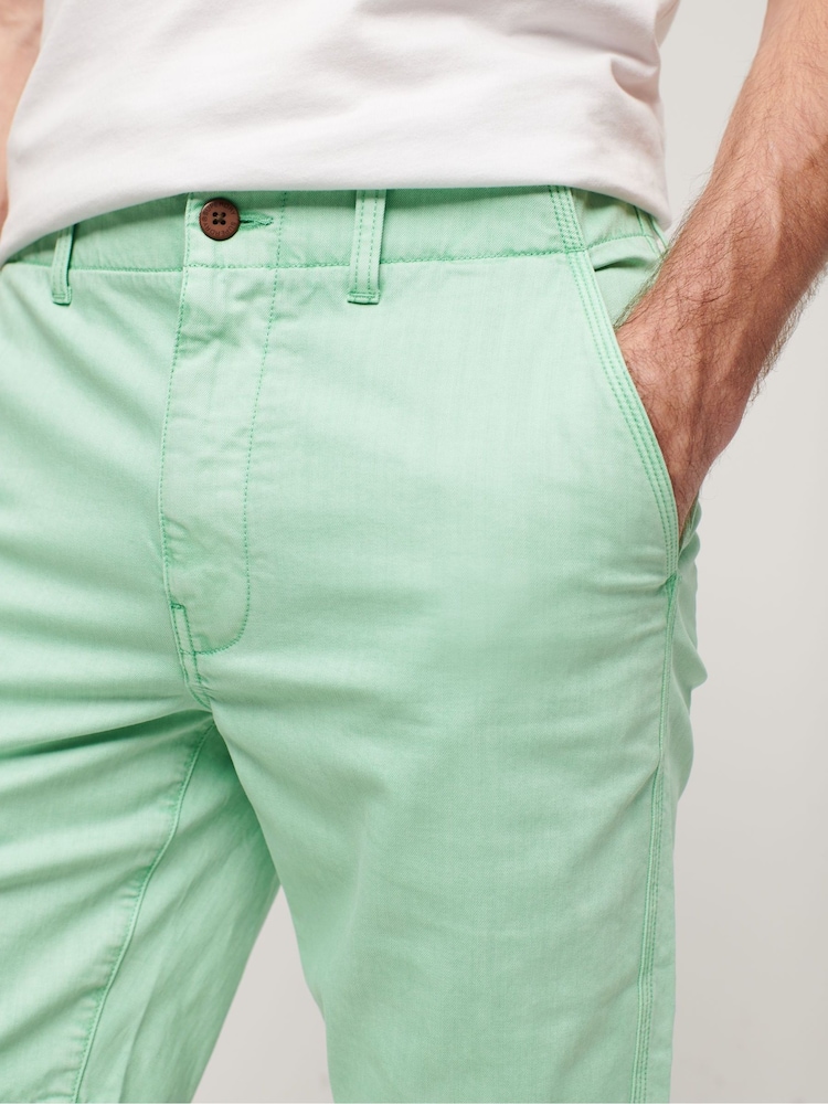 Superdry Light Green Officer Chino Shorts - Image 4 of 4