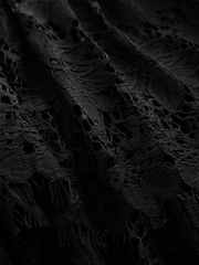 Black Lace Tiered Maxi Skirt - Image 7 of 7