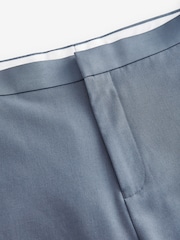 Bleu moyen - Coupe ajustée Tuxedo Pantalon de costume - Image 8 of 10