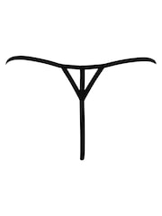 Pour Moi Black India Bold Floral Embroidery Thongs - Image 4 of 4