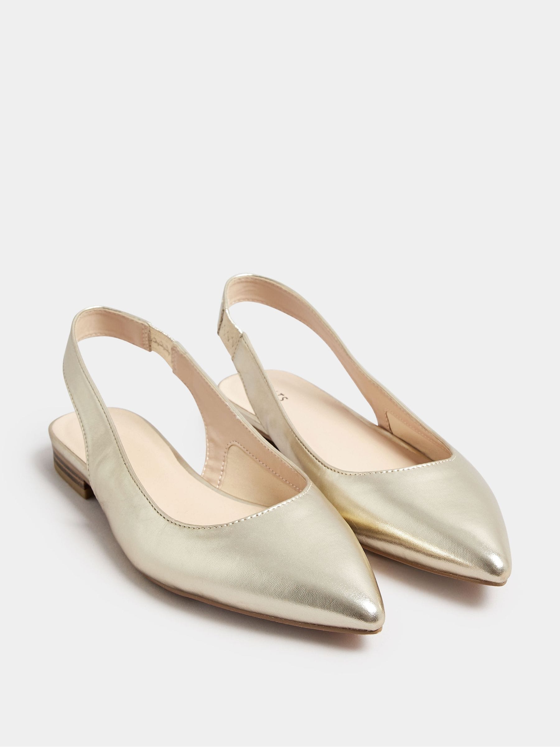 Gold sling back shoes outlet