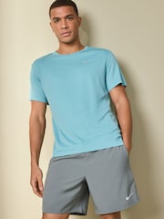 Nike Denim Turq Dri-FIT Miler Running T-Shirt - Image 1 of 4