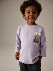 Lilac Purple Long Sleeve T-Shirt (3mths-7yrs) - Image 1 of 6
