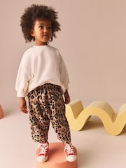 Animal Leopard Print Textured Barrel Leg Trousers (3mths-7yrs) - Image 1 of 8