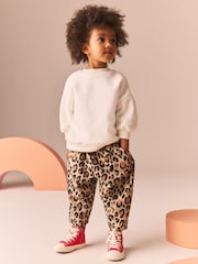Animal Leopard Print Textured Barrel Leg Trousers (3mths-7yrs) - Image 2 of 8