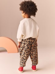 Animal Leopard Print Textured Barrel Leg Trousers (3mths-7yrs) - Image 3 of 8