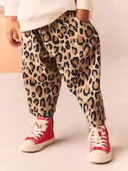 Animal Leopard Print Textured Barrel Leg Trousers (3mths-7yrs) - Image 4 of 8