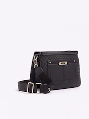 River Island Black Monogram Tri Comp Cross-Body Bag - Image 2 of 4