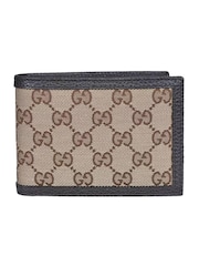 Gucci Canvas 100% Cotton Brown Wallet with Iconic Brand Monogram and Leather Detailing - Image 1 of 2
