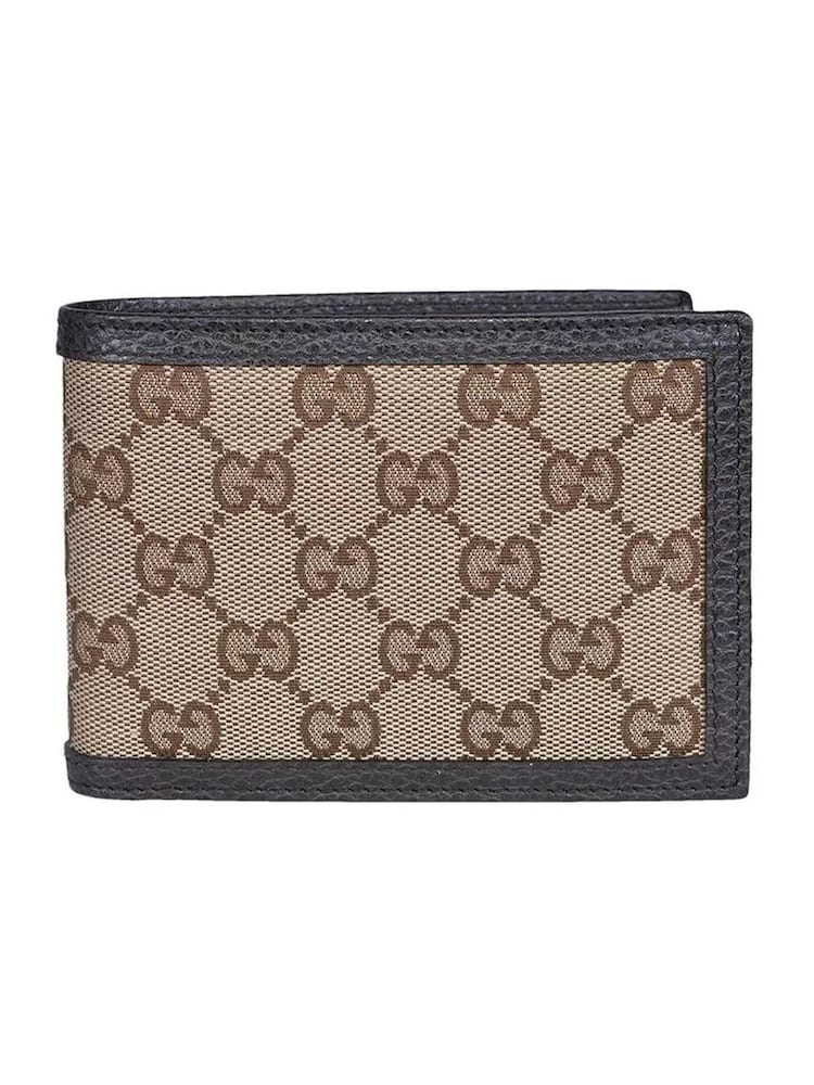 Gucci Canvas 100% Cotton Brown Wallet with Iconic Brand Monogram and Leather Detailing - Image 1 of 2