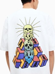 All Saints White Plateau Short Sleeve Crew Neck T-Shirt - Image 2 of 6