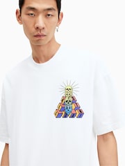 All Saints White Plateau Short Sleeve Crew Neck T-Shirt - Image 4 of 6