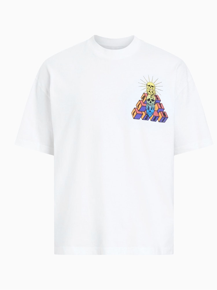 All Saints White Plateau Short Sleeve Crew Neck T-Shirt - Image 6 of 6