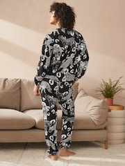 Black & White Tiger 100% Cotton Long Sleeve Pyjamas - Image 3 of 9