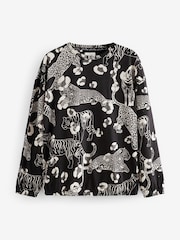 Black & White Tiger 100% Cotton Long Sleeve Pyjamas - Image 7 of 9