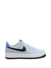 Nike Light Blue Air Force 1 Youth Trainers - Image 1 of 11