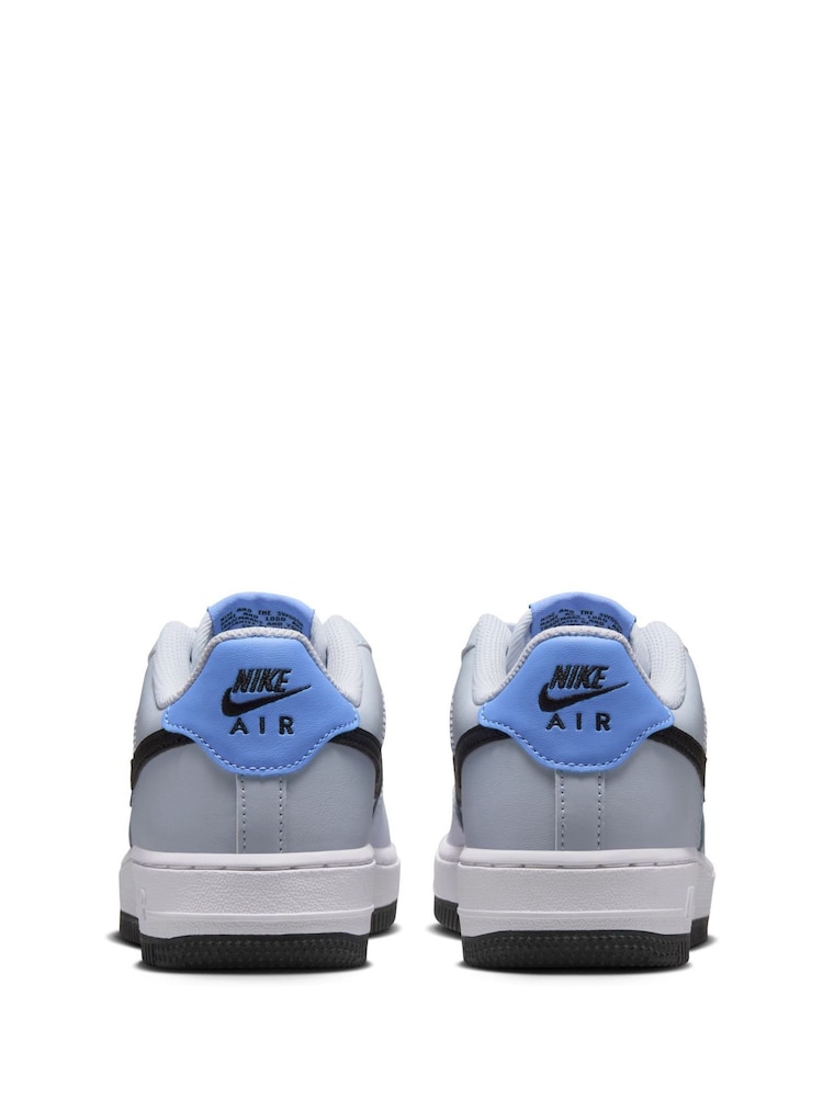 Nike Light Blue Air Force 1 Youth Trainers - Image 6 of 11