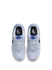 Nike Light Blue Air Force 1 Youth Trainers - Image 7 of 11