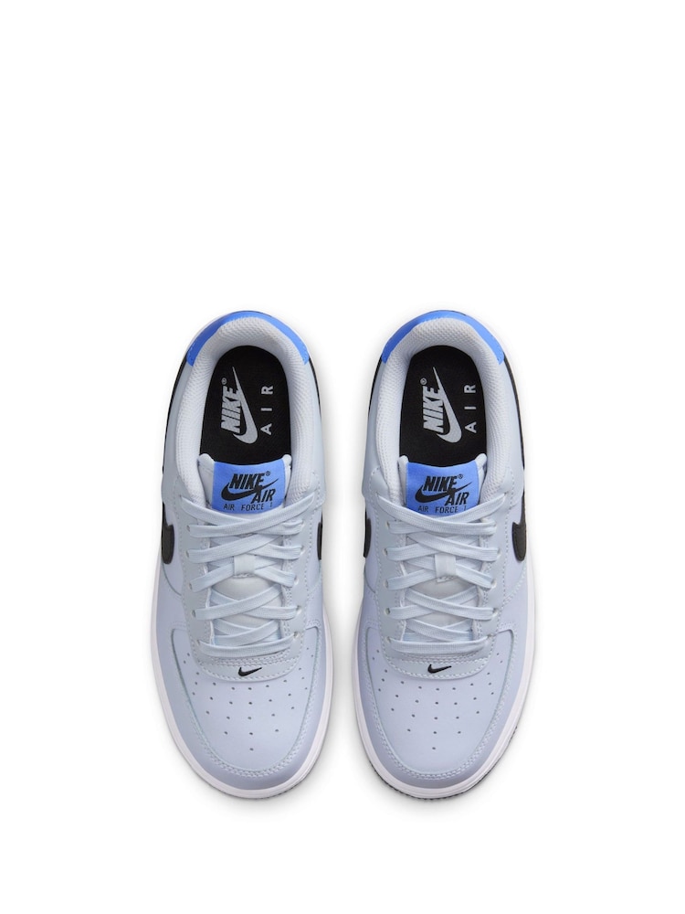 Nike Light Blue Air Force 1 Youth Trainers - Image 7 of 11