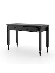 Feather & Black Black Casterton Wooden Dressing Table and Stool - Image 2 of 3