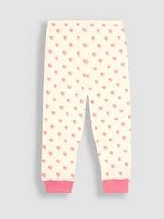 JoJo Maman Bébé Cream Heart Jersey Pyjamas - Image 6 of 7