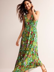 Boden Green Sylvia Jersey Maxi Tier Dress - Image 1 of 5