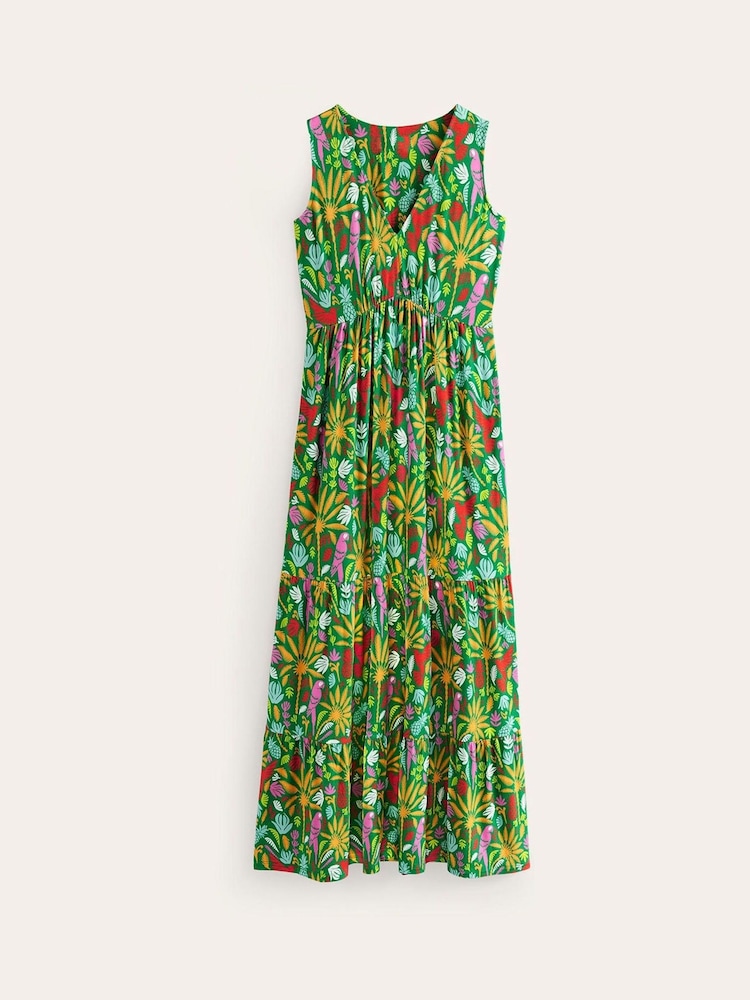 Boden Green Sylvia Jersey Maxi Tier Dress - Image 5 of 5