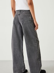 Hush Grey Abi Wide Leg 100% Cotton Jeans - Image 3 of 5